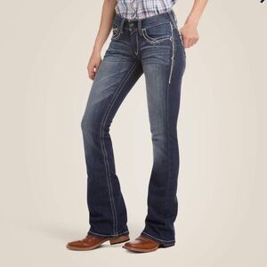 Ariat R.E.A.L. Mid Rise Stretch Entwined Boot Cut Jean